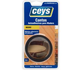 CEYS CANTO AUTOADHESIVO NEGRO ROLLO 5M